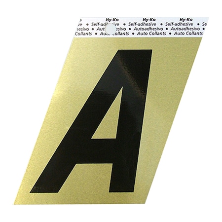 Hy-Ko 3.5In Gold Aluminum Letter A, 10PK B00217